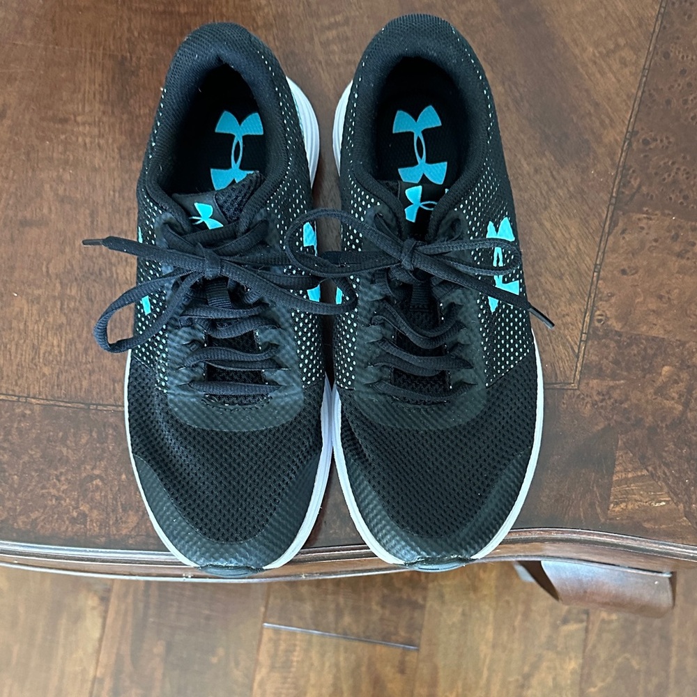 Under Armour Black and Blue Athletic Shoes